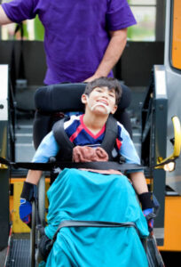 Special needs Child being transported